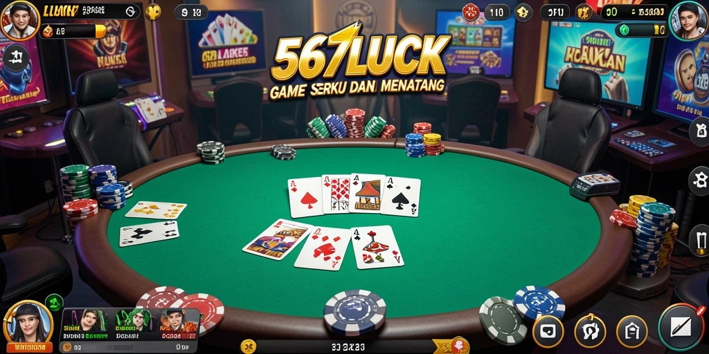 Tampilan menarik dari gameplay Poker di 567LUCK.