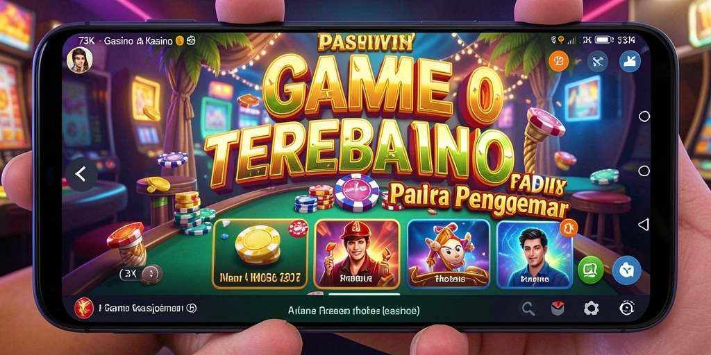 Tampilan gameplay menakjubkan dari 73K di dalam aplikasi Kasino.