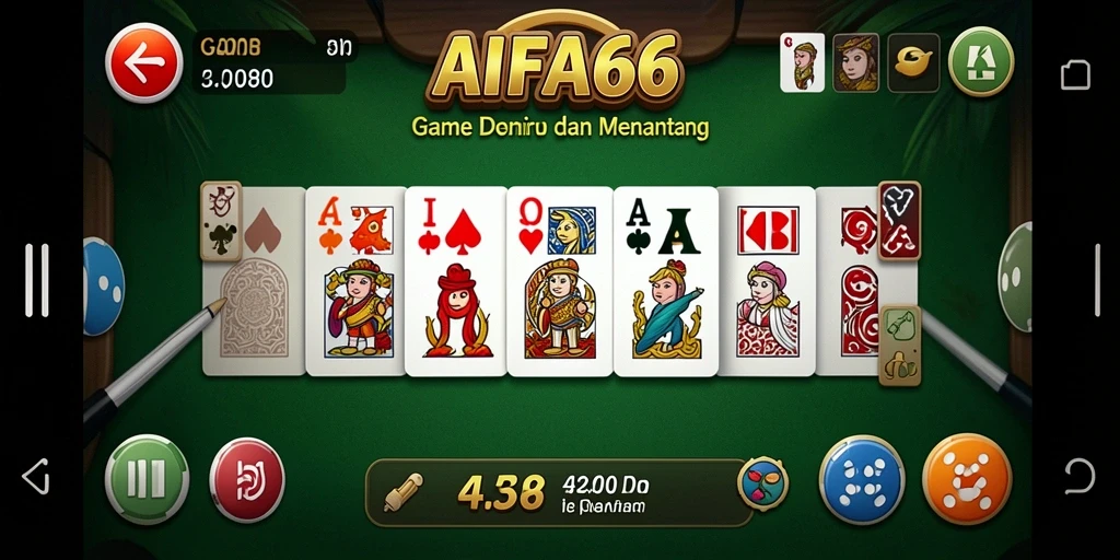 Tampilan seru gameplay AIFA66 dalam permainan Domino.
