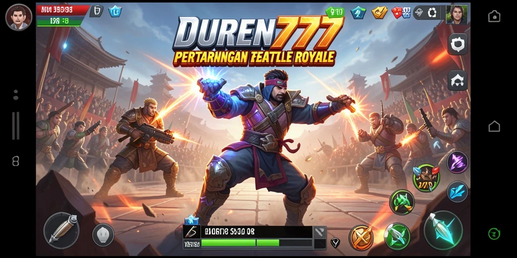 Tampilan aksi menegangkan dalam game Battle Royale DUREN777.