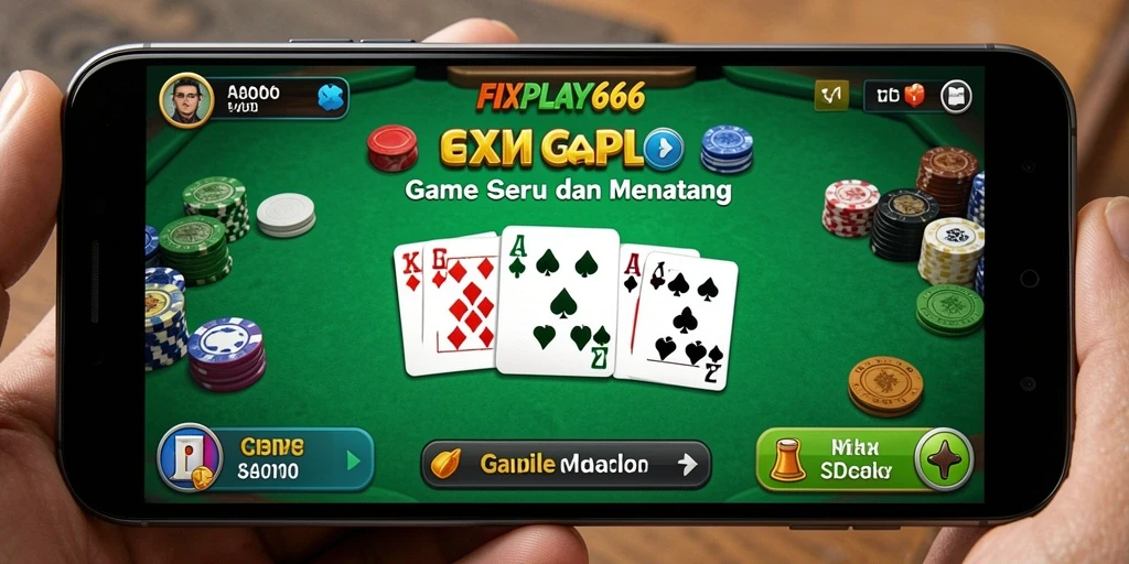 Tampilan gameplay Gaple yang seru dan menarik di FIXPLAY666.