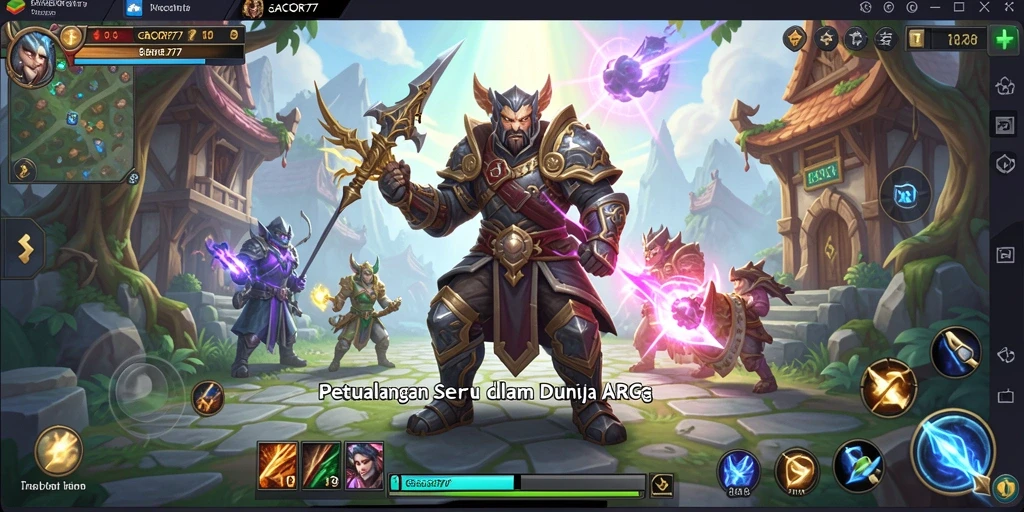 Screenshot GACOR77 menampilkan aksi pertarungan epik dalam dunia ARPG.