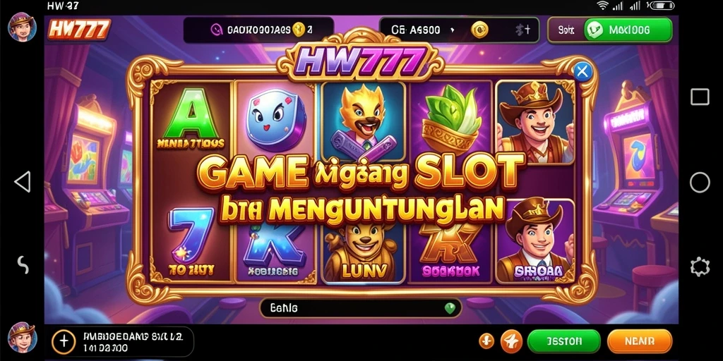 Tampilan menarik gameplay HW777 yang seru dan mengesankan.