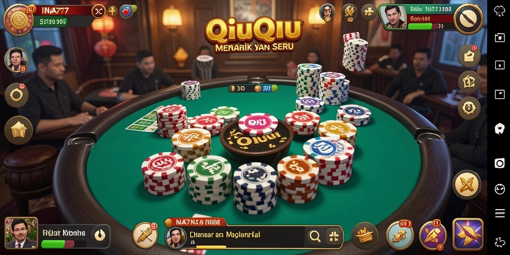 Tampilan gameplay QiuQiu yang seru dan menarik.