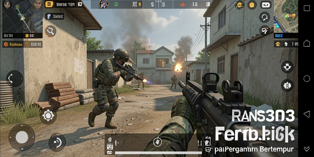 Tampilan gameplay mendebarkan dari RANS303 dalam mode FPS.