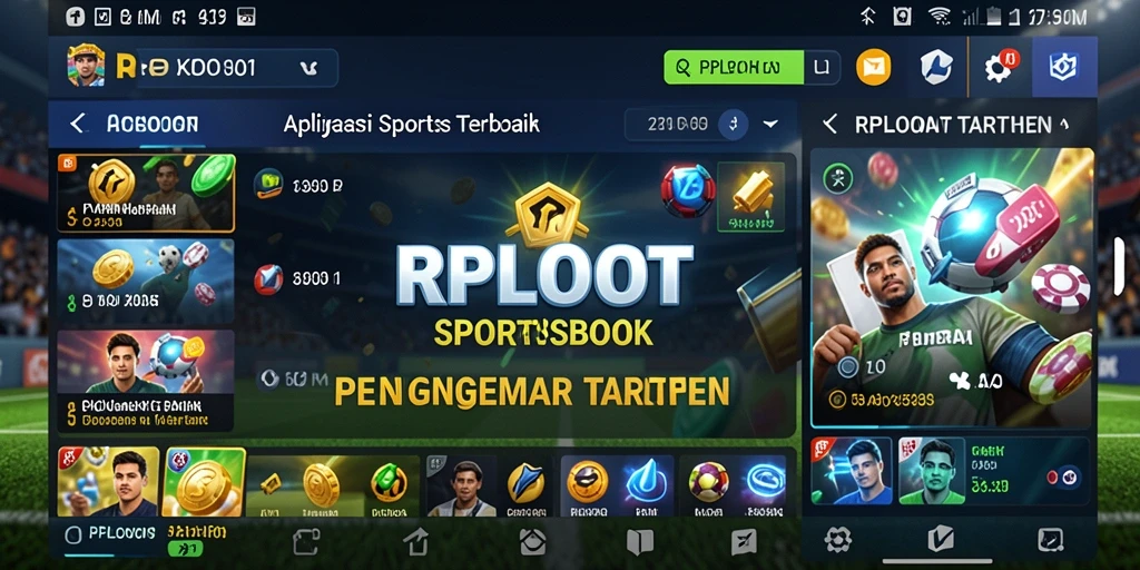 Screenshot utama RPLOOT menampilkan dashboard taruhan olahraga yang interaktif.