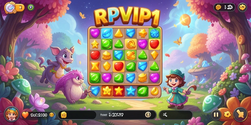 Tampilan menarik dari gameplay RPVIP1 dengan elemen warna-warni dan tantangan seru.