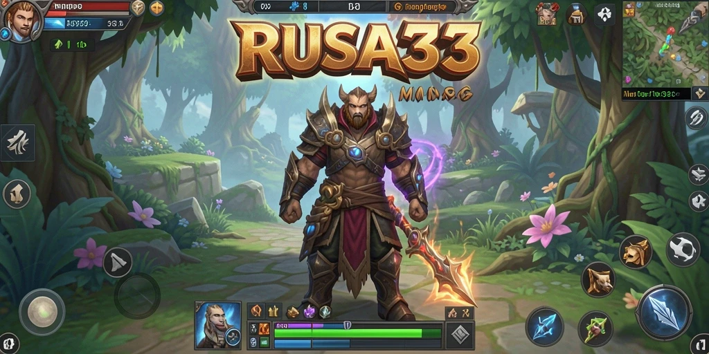 Tangkapan layar dari gameplay RUSA33 menunjukkan pertempuran seru dan dunia luas.
