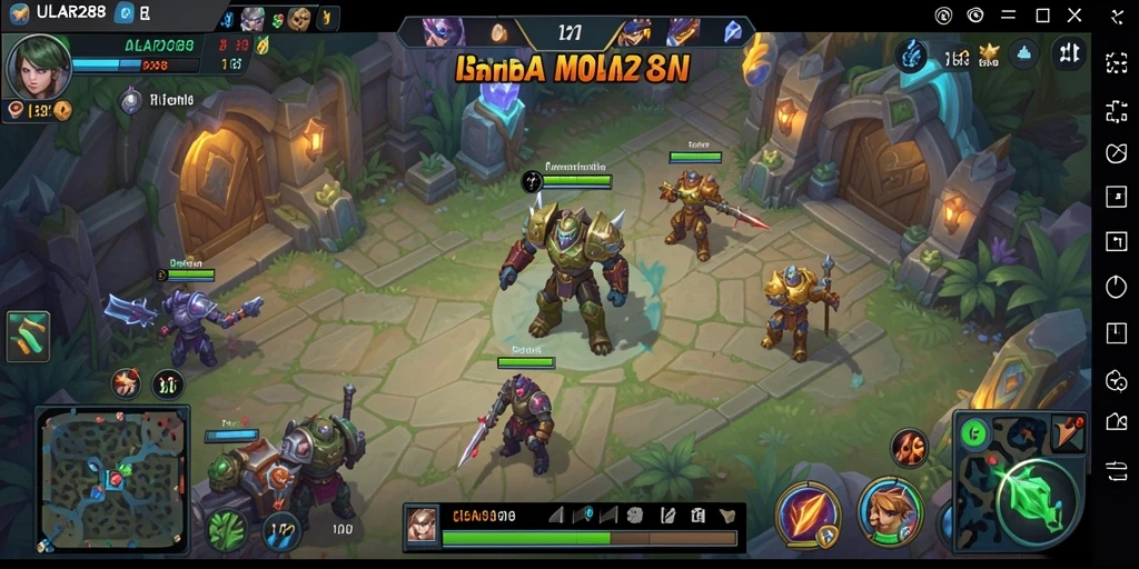 Tampilan gameplay seru di ULAR288 dengan pertempuran strategis.