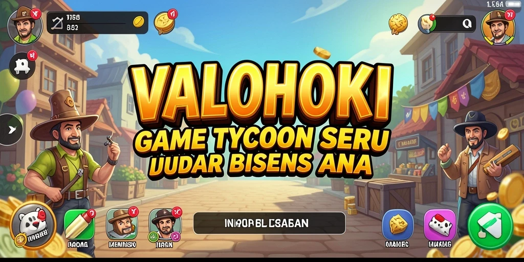 Gameplay VALOHOKI dengan strategi bisnis yang mendalam.